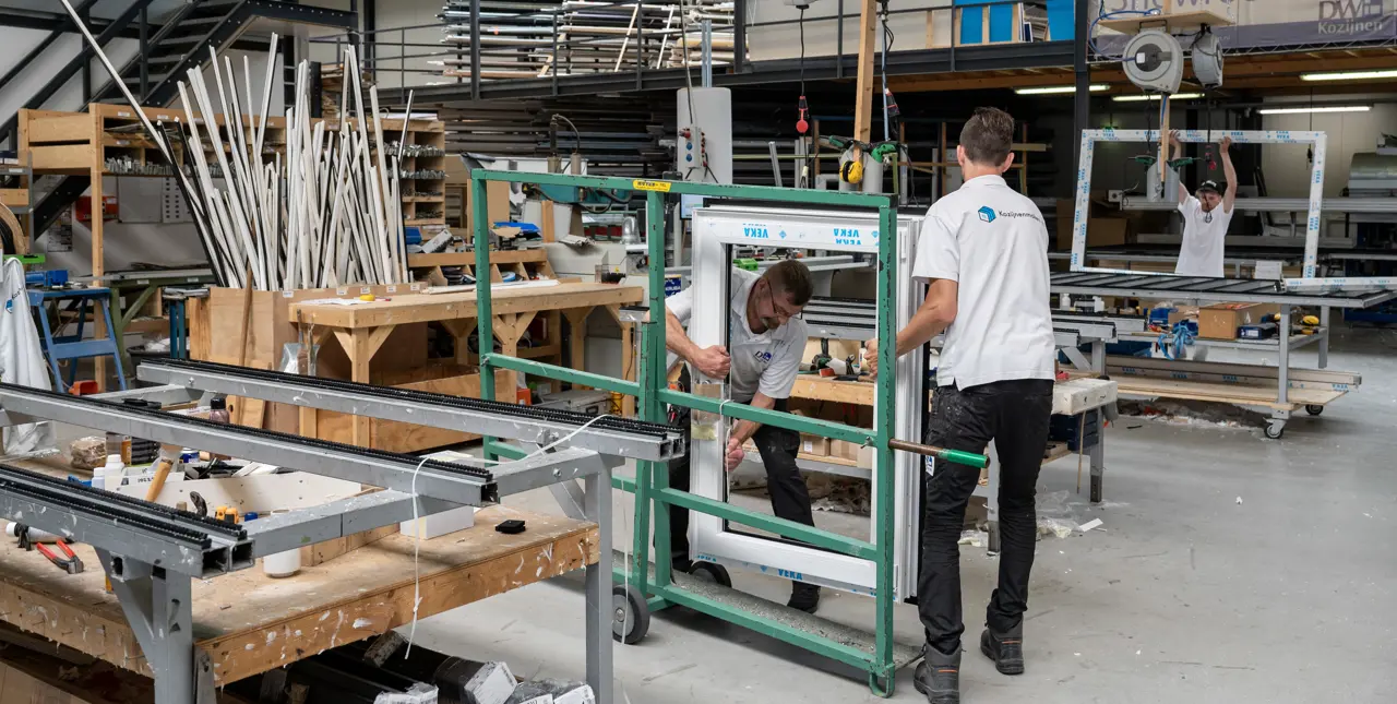 Aan het werk fabriek